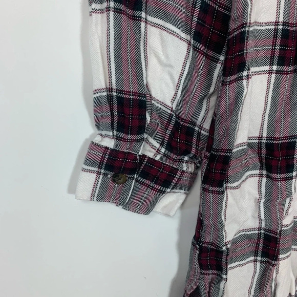 Maurices Duster Relaxed Fit button  front Academia Plaid Women’s Medium fall - Picture 8 of 13
